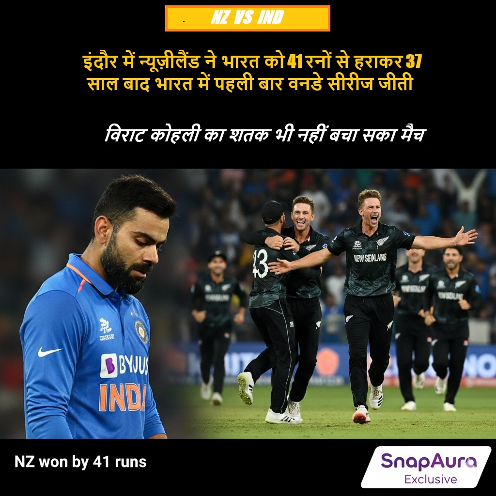 India vs New Zealand 3rd ODI Holkar Stadium Indore